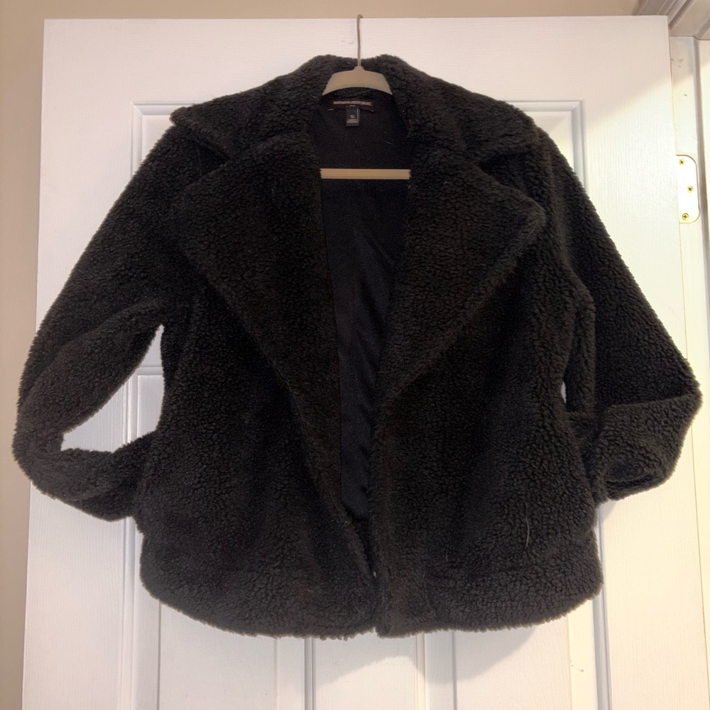 Banana Republic black Teddy Jacket